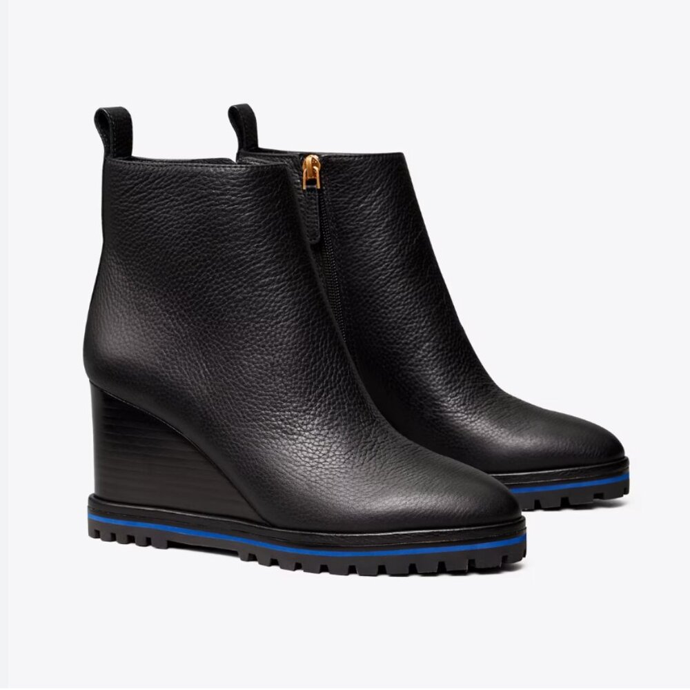 Tory Burch Natalya Wedge Pump Boots - Size: 5.5